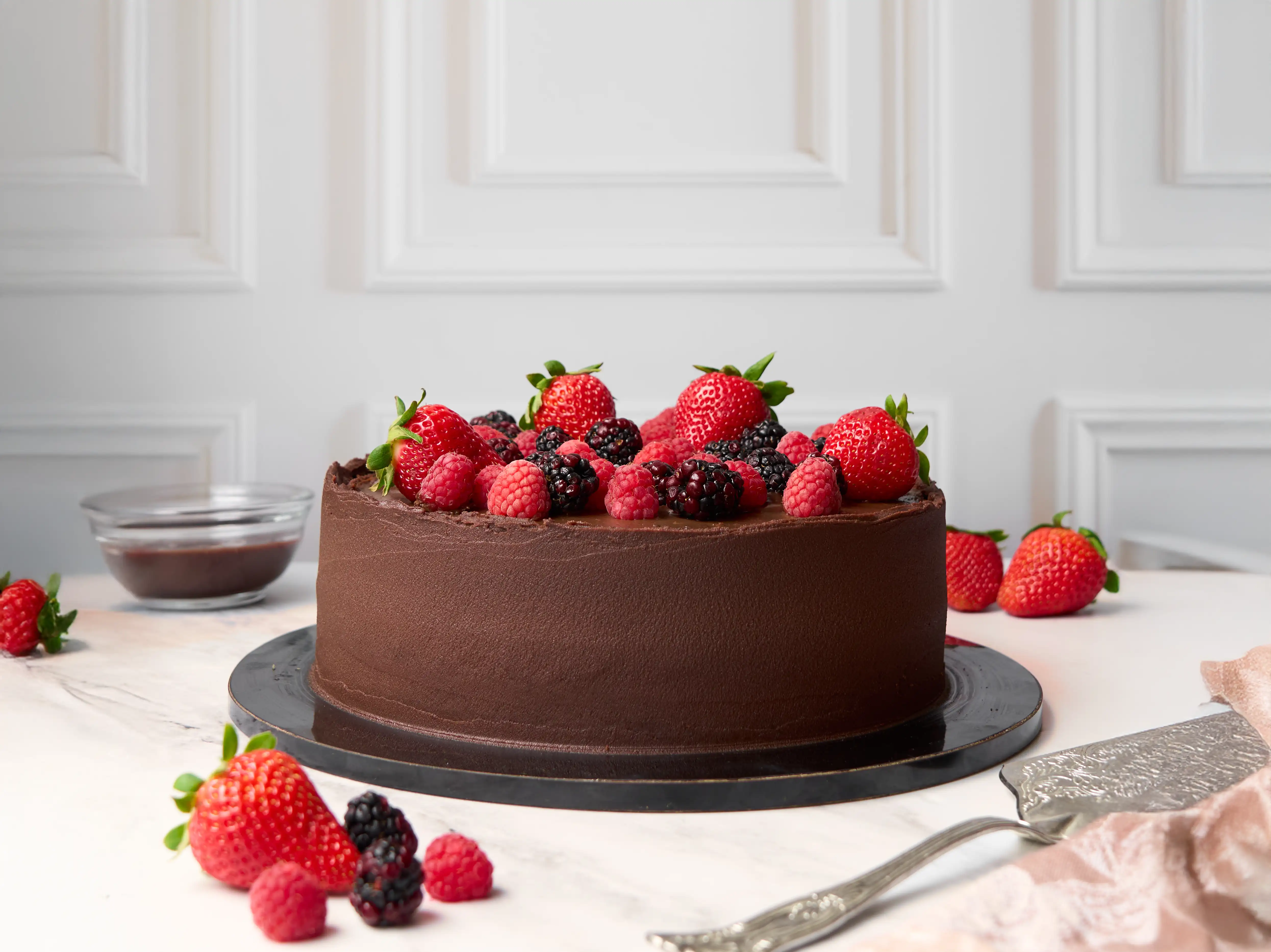 Imagen de una torta de chocolate